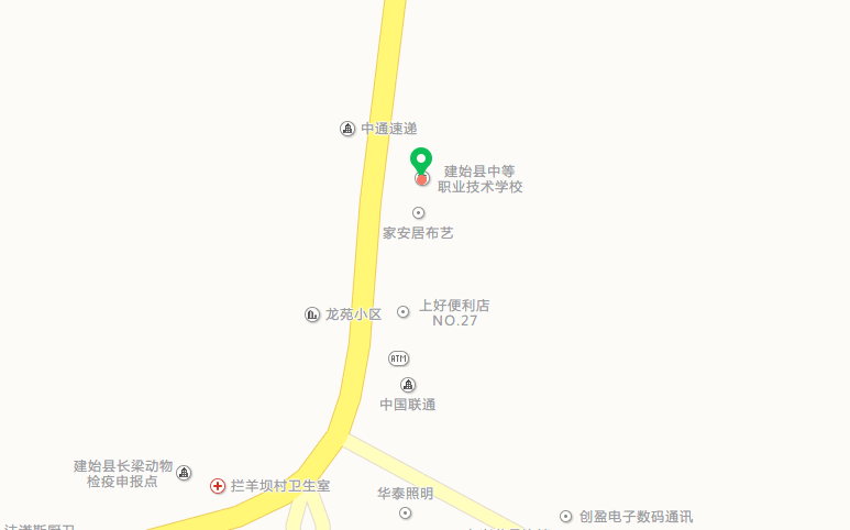 建始縣中等職業(yè)技術(shù)學(xué)校位置地圖