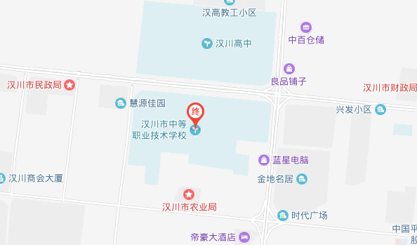 漢川市中等職業(yè)技術(shù)學(xué)校位置地圖