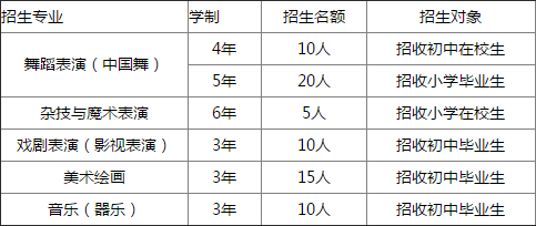 成都市文化藝術(shù)學校2019招生計劃