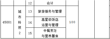 上海市城市科技學(xué)校、學(xué)校招生計劃